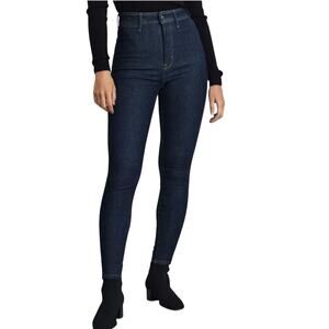EVERLANE The Way High Clean Front Skinny Jeans Dark Indigo Women's Size 27